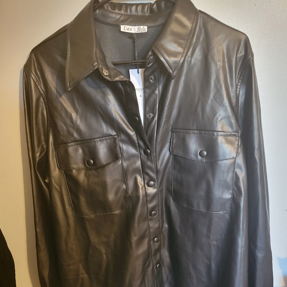 Dex brand faux leather jacket